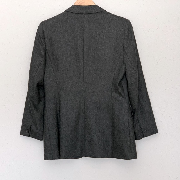 JAEGER Virgin Wool/Cashmere Blend Blazer Jacket Gray Size 8 - Picture 9 of 10